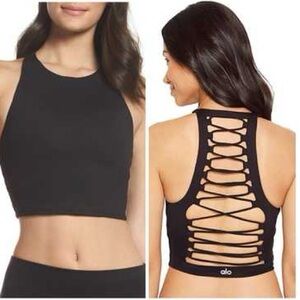 ALO YOGA STRAPPY BACK SPORTS BRA / TOP